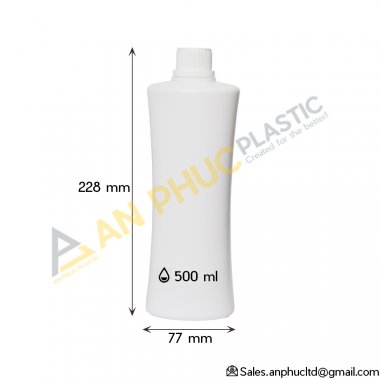 CHAI HDPE ELIP TRẮNG 500ML