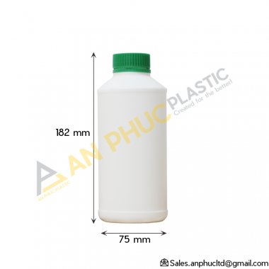 CHAI HDPE TRẮNG CỔ CẠNH 500ML